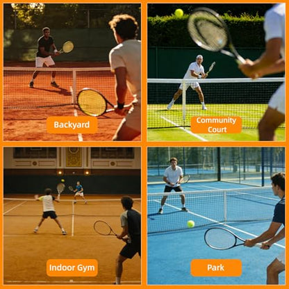Professional Tennis Net 42ft x 3.5ft – Single Layer Heavy-Duty Court Replacement Net with 6mm Steel Cable & Complete Accessories | UV/Water-Resistant, Ideal for Court Contractors & Schools