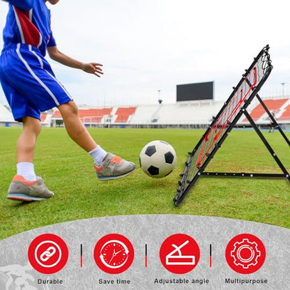 3.5 x 3.5 ft Soccer Rebounder Rebound Net, Football Training Gifts, Rebound Speed Training for Control, Passing Practice, Baseball/Volleyball Rebounder Gifts Aids & Equipment