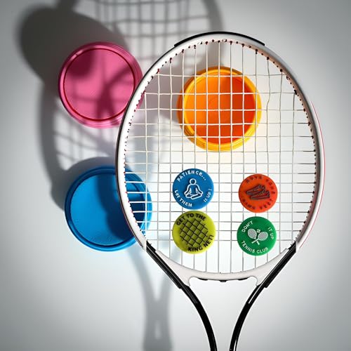 4 Pcs Spicy/Aggressive Reminder to Keep You On Your Tennis Game- Tennis Vibration Dampener,Racket Dampener to Reduce Vibration,Relieve Symptoms of Injury,The Best Tennis Gift for Every Player and Team