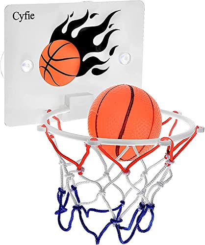 CYFIE Basketball Hoop Toddler, Bathtub Bath Toys for Office Desk Bathroom Slam Dunk Games, Suction Cup Basketball Hoop for Kids Girls Boys - color: Mini Basketball Hoop