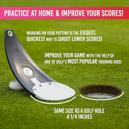 PuttOUT Premium Pressure Putt Trainer - Perfect Your Golf Putting - color: Stone