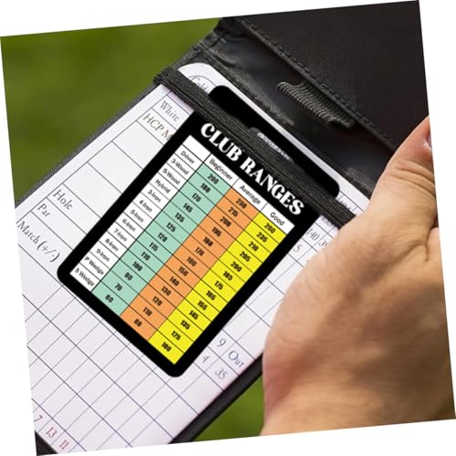 Veemoon 12sheet Golf Distance Chart Score Counter Cards Accurate Golf Scorecards for Skill Levels Easy Reading Portable Design