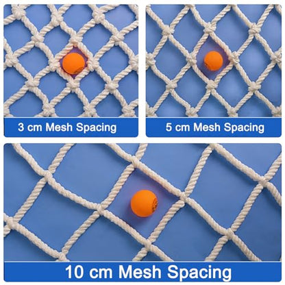 Basketball Return Net, Basketball Rebounder Net Yard Guard for Shooting Practice Hoop, Outdoor Nylon Protective Construction Safety Net, 3cm Mesh Spacing