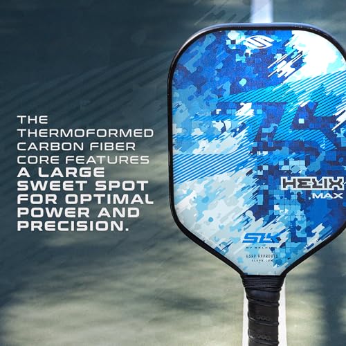 Selkirk Sport SLK Helix Pro Pickleball Paddle | Thermoformed Carbon Fiber Pickleball Paddles with Carbon Fiber & Fiberglass Hybrid Face | Unmatched Control - color: Camo Glitch