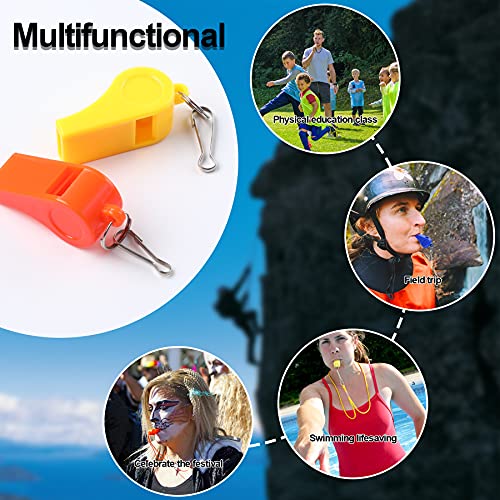 SANNIX 7 Pack Whistles, Coaches Whistles with Lanyard Sports Whistle Loud Crisp Sound Whistles for Referees Training Gyms Emergency - color: Multicolor