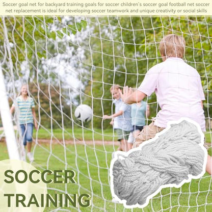 Soccer Goal Net, Sports Soccer Replacement Goal Nets Football Net Soccer Netting for Backyard Games and Training for Adults and Youth Soccer Practice, White - size: 8X6FT