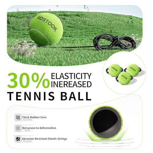No-Fill Tennis Trainer, Solo Play Set for Backyard, Family Fun Skill Builder Kids Adults Beginners