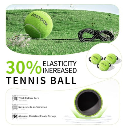 No-Fill Tennis Trainer, Solo Play Set for Backyard, Family Fun Skill Builder Kids Adults Beginners