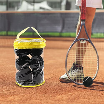 GKK Durable Pressurized Tennis Balls - 12 Pack Yellow Felt Training Balls for Beginners and Dogs - color: black tennis ball