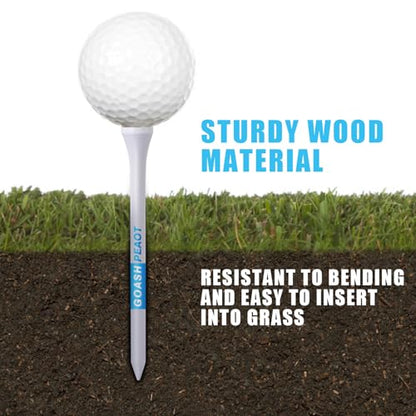 Premium Golf Tees Choose Between 200 Count or 120 Count, Professional Marking System Golf Tees 3-1/4 Inch, Reduce Friction Side Spin More Stable Golf Tees - color: 200 Pack Wood Tees - Stripe