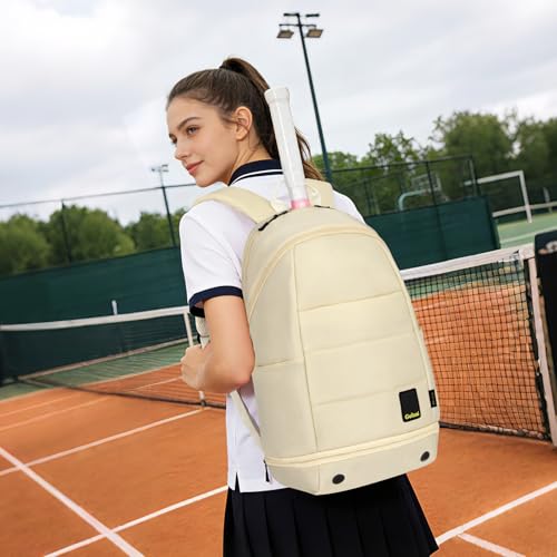 Goloni Tennis Backpack - Professional Tennis Bag for Men & Women - color: Beige