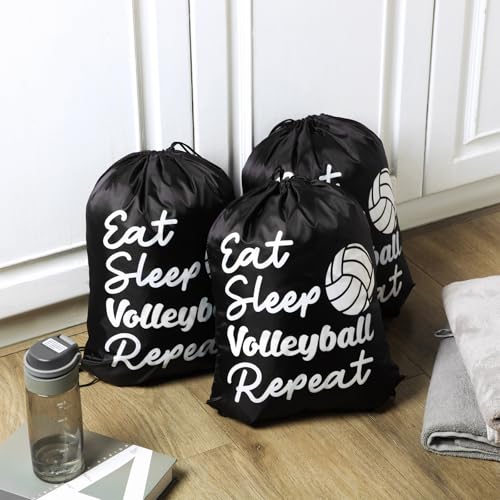 Windyun 16 Pcs Ball Drawstring Backpack Bulk Lightweight Draw String Bags Cinch Bags Drawstring Cinch Sack Tote(Volleyball) - style: Volleyball
