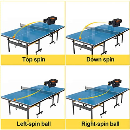 Ping Pong Robot Machine with 9 Different Spin Balls Table Tennis Robots Automatic Ball Machine for Training
