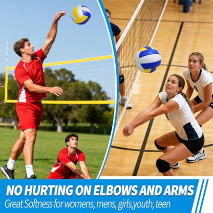 jiaonun 12 Pack Regulation Size 5 Volleyballs for Women and Men, Outdoor or Indoor, with Pump