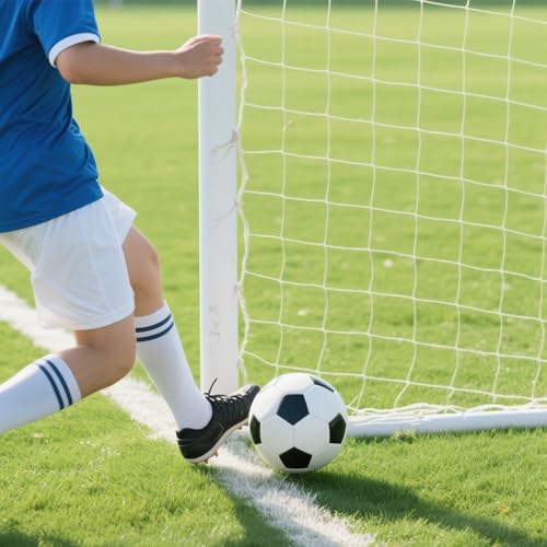 Soccer Goal, Soccer Net 6x4 ft for Backyard, Portable Training Equipment, Heavy Duty White Outdoor Football Goal, Replacement Netting Target, Kids Practice Reusable Net