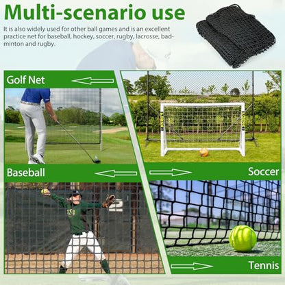 AKOZLIN Golf Practice Net Golf Netting Heavy Duty Sport Netting Nylon Golf Hitting Net for Baseball Hockey Soccer Ball Net Backyard Driving Cage Indoor Outdoor 10x6.5ft/10x10ft/10x15ft/15×15ft/10x20ft - style: 10x10ft