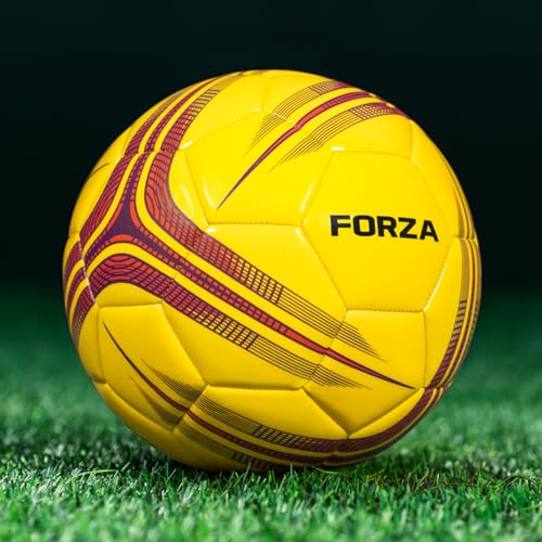 FORZA Training Soccer Ball | Cushioned Soccer Ball with EvoGlide Surface for All Ages and Skill Levels - 5 Vibrant Colors in Size 1 to 5 - color: Yellow, size: Size 1 (Mini)