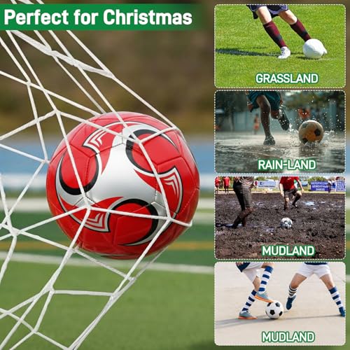 6 Pack Soccer Balls Size 5/4/3 Bulk – Includes Soccerball Drawstring Backpack, Needles, Ball Pump – Pelota De Futbol Official Size Training & Matches - size: 6 Pack- Size 3