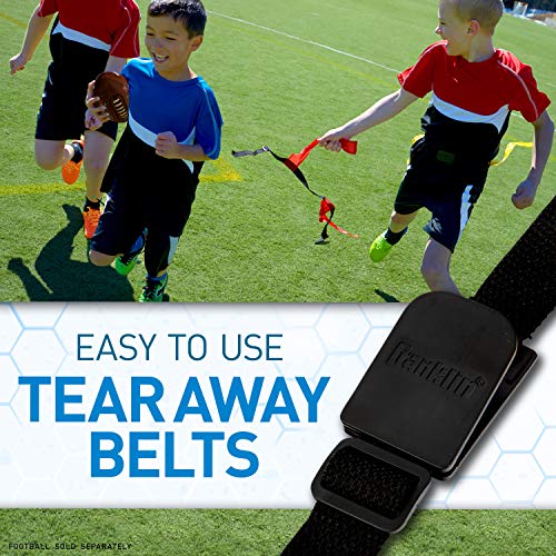 Franklin Sports Flag Football Set - 8 Player Youth Flag Football Belts - Adjustable Belts + Field Marker Included - 4 v 4 Set