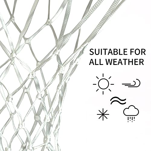 Sanung 2 Pack Basketball Nets Replacement 12 Loops Rim All-Weather Polyester Anti Whip with Carrying Bag for Standard Size and Home Use Basketball Hoop