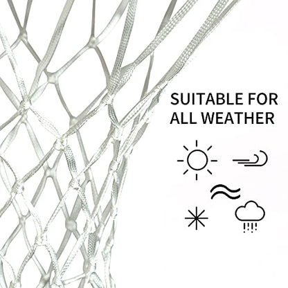 Sanung 2 Pack Basketball Nets Replacement 12 Loops Rim All-Weather Polyester Anti Whip with Carrying Bag for Standard Size and Home Use Basketball Hoop