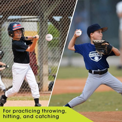 Soft Baseballs 6 Pack Foam Baseballs 9 inch with Mesh Bag for Youth Teenager Players Soft Tballs Training Foam Ball for Safe Throwing, Catching Fielding,Pitching,and Batting Practice