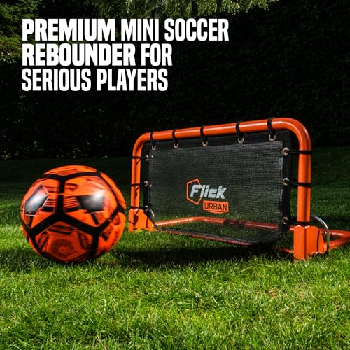 Flick Urban Mini Wall Soccer Rebounder - Portable Football Rebounder Net - Soccer Training Equipment Designed to Improve Your Soccer Training with Multi-Sport Functionality - 66cm x 31cm