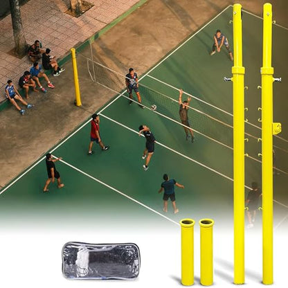 8ft Professional Volleyball Net,Indoor Volleyball Net Outdoor Heavy Duty Volleyball Net Systems, Portable Adjustable Height 5'1"-8', for Backyard School Grass