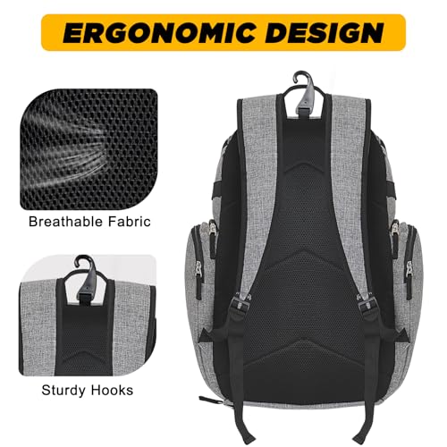 Goloni Basketball Backpack,Large Sports Bag with Ball Compartment & Shoe Compartment, Best for Basketball, Soccer
