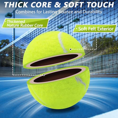 Tennis Balls,8/18/40/90 Pack Training Tennis Balls Practice Balls with Mesh Bag for Easy Transport, Pet Dog Playing Balls, fit for Beginner Training Ball