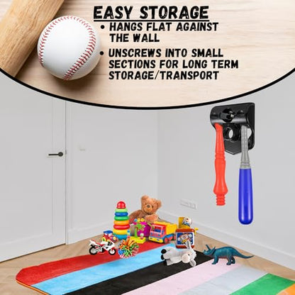 JOEY'Z Tball Set - T Ball Sets for Kids 3-5 & Toddler Baseball (Includes: Kids Baseball Tee, Oversized Bat & 6 Oversized Balls) Toddler Sports Toys Tball Set