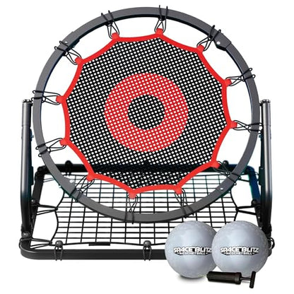 IE Sports Metal Ricochetball Game Set (Includes 2 Balls, Dual-Sided Net and Pump) Adjustable Portable Outdoor, Yard, Beach, Lawn & Camping Game