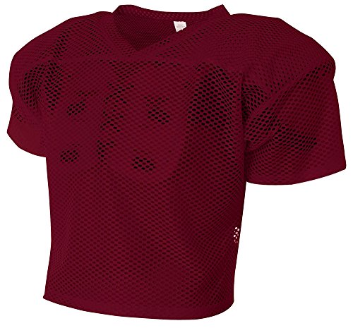 A4 Drop Ship NB4190 Youth Football All Porthole Practice Jersey - color: Maroon, size: XX-Large
