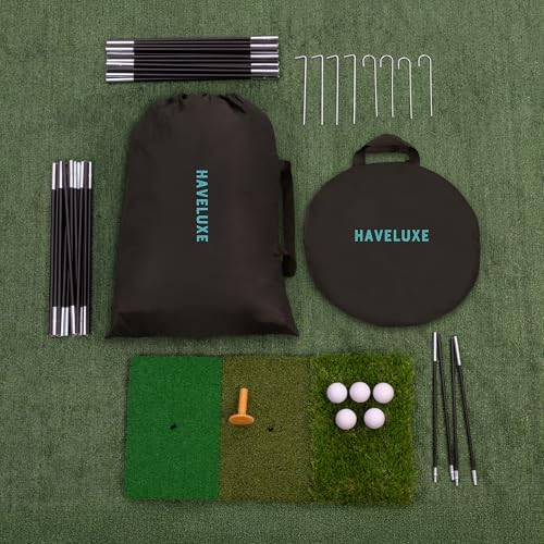Golf Hitting Net,Chipping Net,Tri-Turf Mat,Golf Hitting Aid,10x7FT Practice Net for Backyard Driving,Chipping Training,Target Mat Balls for Indoor Outdoor use,Gifts for Men Dad Him Golfer
