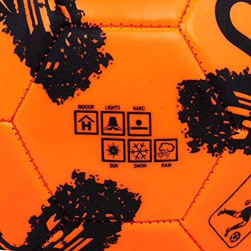 Cosco Rubber, Polyvinyl Chloride Rio Football (Small, Size 3, Orange)