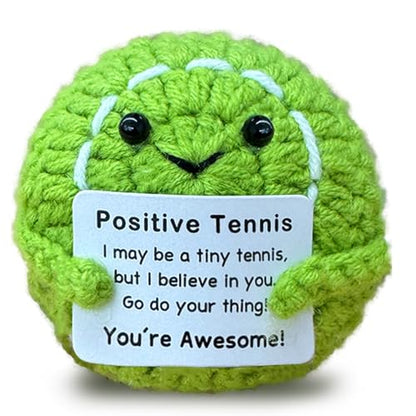 Funny Crochet Mini Tennis Ball Gifts for Tennis Lovers,Birthday Gifts for Men Women Tennis Players Emotional Support Crochet - color: Tennis
