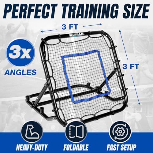 Baseball & Softball Rebounder Net – Adjustable Pitching Trainer for Accuracy, Throwing, and Fielding – Durable Training Equipment for Youth & Adults