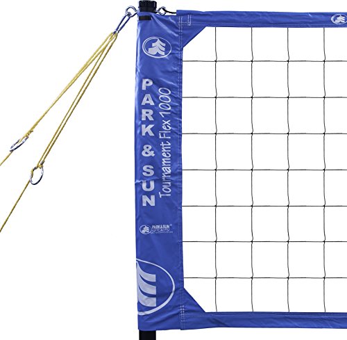 Park & Sun Sports Tournament Flex 1000 Volleyball Net System + Outdoor Volleyball Beach/Sand Adaptor Kit