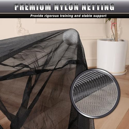 CHAMPKEY Double -Sided Golf Chipping Net with Mat and 12 Foam Balls - Professional Golf Practice Net Ideal for Indoor and Outdoor Training