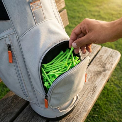 Plastic Golf Tees Fifty Pack with Stopper for Stable Ball Path Practice and Daily Training