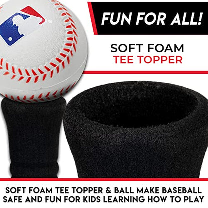 Franklin Sports MLB Adjust-A-Hit T-Ball Set Blue/Red, 5-18 Years Includes Tee, Ball, & Bat
