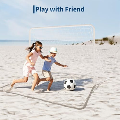 Portable Soccer Goal, Foldable Pop-Up Backyard Soccer Net with Frame and Carry Bag, Football Training Equipment Practice Training Goals for Kids & Adults, Easy Setup