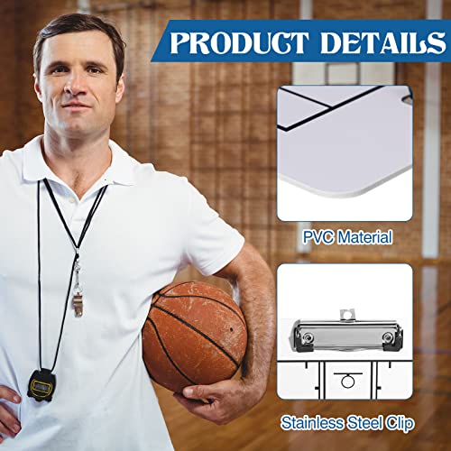 Jerify 3 Pcs Basketball Clipboard for Coaching Double Sided Basketball Senior Night Dry Erase Board for Coaches 13.78 x 8.7 in Coaching Board Sports Whiteboard Marker Clipboard