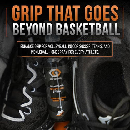 Basketball Grip Spray 2-in-1 Shoe Cleaner & Grip Enhancer - Anti Slip Performance Spray for Basketball Shoes - Improves Traction on Indoor/Outdoor Courts - Boosts Grip, Balance & Control