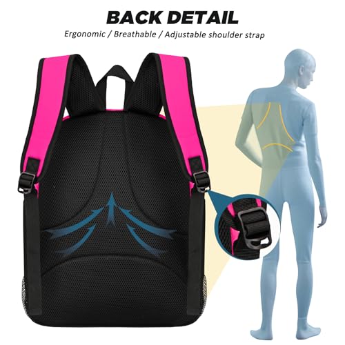 Goloni Soccer Bag, Basketball Bag with Ball Compartment & Shoe Compartment,Large Soccer Backpack for Basketball,Gym，Football - color: Pink