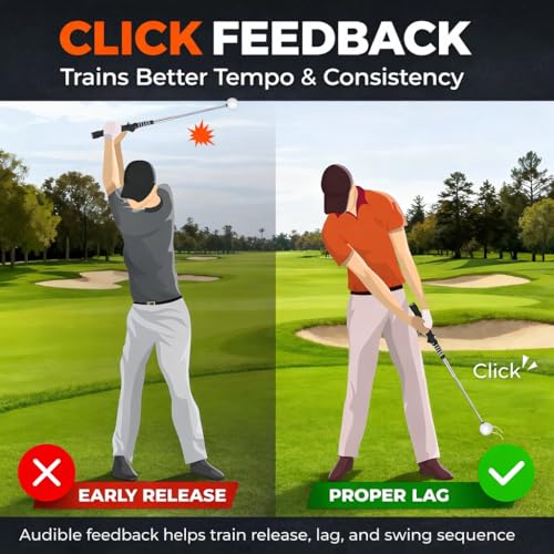 Golf Grip Trainer for Right-Handed Golfers, Golf Swing Training Aid for Proper Hand Position, Grip Pressure, Tempo & Muscle Memory, Indoor Practice & Warm Up, Golf Gifts for Men - size: Golf Retractable Swing Trainer