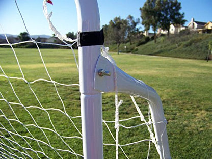 12 x 6 Ft. Powder Coated Galvanized Steel Soccer Goal w/Net. 12x6 Foot AYSO Regulation Size Portable Training Aid. Ultimate Backyard Goal, All Weather, One Year Warranty. New - color: White, size: 12x6