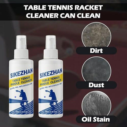 Table Tennis Paddle Spray - 100ml Dirt Removal Liquid - Table Tennis Paddle Cleaner Spray,for Eliminate Dirt & Dust Optimal Spin & Control Men Women Gym Sports Maintenance