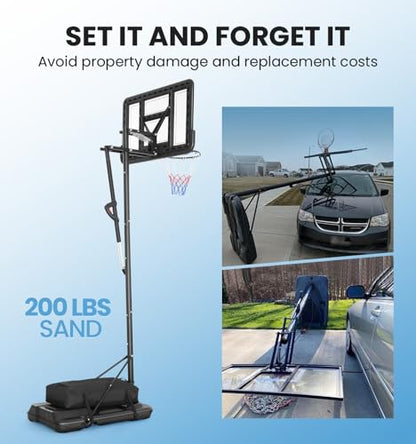Basketball Base Replacement- Heavy Duty Weighted Base Anchor for Portable Basketball Hoop, Weather Resistant, Black - size: 41.3"*15.7"*5.9"
