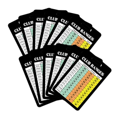 Veemoon 12sheet Golf Distance Chart Score Counter Cards Accurate Golf Scorecards for Skill Levels Easy Reading Portable Design